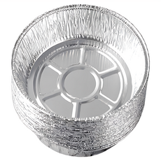 圓形鋁箔烤盤 氣炸鍋烤箱專用 耐高溫食品級鋁箔, 100個, 1組