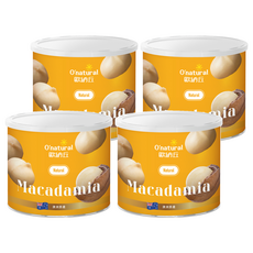 O'natural 歐納丘 純天然整顆夏威夷豆, 澳洲原產, 獨特奶油香氣, 香脆可口, 150g, 4罐