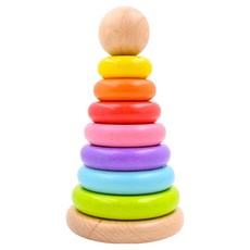 New Classic Toys 幼幼彩色幾何疊疊樂, 12個月以上適用, 形狀顏色認知, 10501, 1組