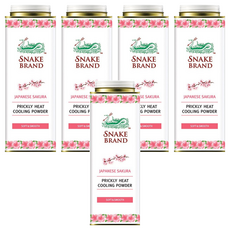 SNAKE BRAND 蛇牌 爽身粉 粉紅花香 280g 5罐組, 5件
