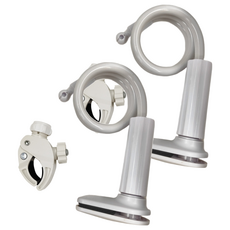 夾式吹風機架, 底座長寬9x5cm, 全長26~57cm, 白色, 2個