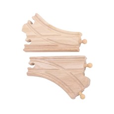 Mentari 分叉型軌道配件, 原木製作精細 好握不傷手, 18 x 10 x 1.2cm, MR-6714, 1組