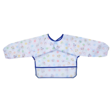 Richell 利其爾 Doraemon 長袖防水圍兜, 防水容易擦拭, 背心式好穿脫, 可調式魔鬼粘, 1入, 1件