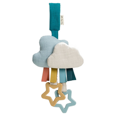 itzy ritzy 柔棉迷你搖鈴玩偶 蓬蓬雲朵 內藏響紙 刺激寶寶觸覺聽覺發展, 1個