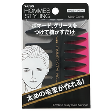 VeSS 男士頭髮造型魚骨梳，耐熱溫度90度, 黑色, 1個