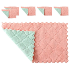 加厚珊瑚絨抹布 20片裝 強力去汙 超柔吸水, 24 x 13cm, 6組