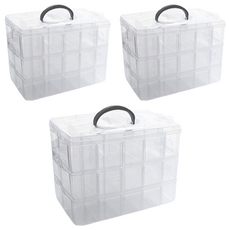 多格收納盒 三層手提設計, SN0064, 3個