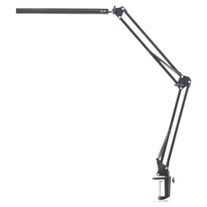 LED長臂護眼檯燈夾座款, 黑色, 鋁/鐵/PC塑料