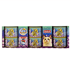 Akika 漁極 無榖主食貓罐 AY25 6罐, 鮪魚 + 鯖魚, 480g, 1盒