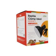 ISTA伊士達 爬蟲夾燈 胡瓜型/鑽石型/圓管型 適用爬蟲聚熱燈泡 不含燈泡, 白色, 1個