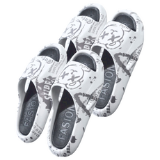 卡通暴力熊拖鞋 潮酷休閒PVC軟墊, 270mm, 黑白色, 2雙