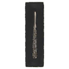 PUSH! 立體雕花茶刀, 鋒利光滑質感, 方便開茶, 不鏽鋼色, 1盒