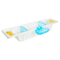 munchkin 滿趣健 浴缸玩具收納瀝水架 57*14.5*10 公分, 白色, 1個