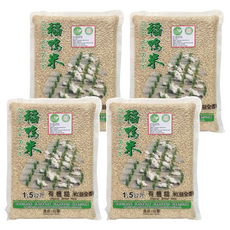 稻鴨米 有機糙米 益全香米, 1.5kg, 4包