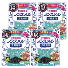 興家安速 Nonsmel冰箱脫臭劑 冷藏室用，活性炭1年間脱臭, 4個, 25g