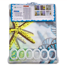 時尚防水浴簾, 海星, 1個