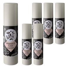 tsaio 上山採藥 維他命E撫紋潤唇膏, 有機乳油木果油, 荷荷芭, 撫紋豆沙裸色, 3.5g, 6支