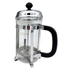 RECHES 瑞齊士 法式濾壓壺 RC-600G, 600ML 高硼矽耐熱玻璃 耐溫120°C, SUS304不鏽鋼濾網, 1個