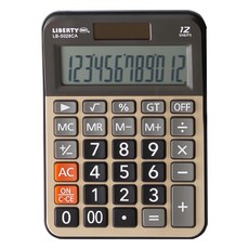 LIBERTY 利百代 計算機 LB-5028CA, 12位元顯示, 雙電源供電, 1個, 金色
