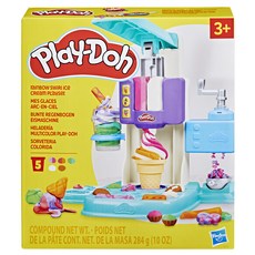 Hasbro 孩之寶 Play-Doh 培樂多 彩虹冰淇淋遊戲組，培養美感和創意，安全材料, Multicolor, 284g, 1組