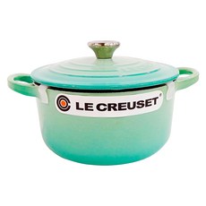 LE CREUSET 圓鐵鍋 鋼頭 16cm, 薄荷綠, 1個