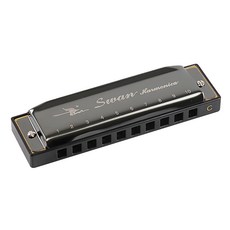 SWAN 10孔C調 10音口琴, 1個, 黑色