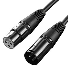 魔宙 XLR發燒高傳真 公對母卡農線/多設備音源延長線 3M, 黑色, 單一產品