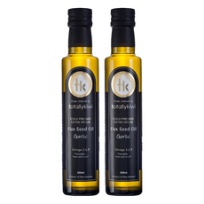 totally kiwi 紐西蘭冷壓初榨亞麻仁油 蒜香, 250ml, 2瓶