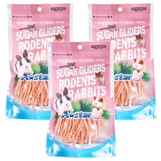 A star 鼠專用無鹽無調味鮭魚鱈魚細絲, 鼠兔零食系列, 40g, 3包