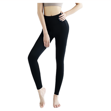 超彈力提臀瘦腿鯊魚褲, 聚酯纖維材質, 尺寸S M L XL, 黑色