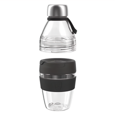 KeepCup ORIGINAL Tritan 輕漾樂轉二用瓶, 黑色幽默, 530ml, 1個