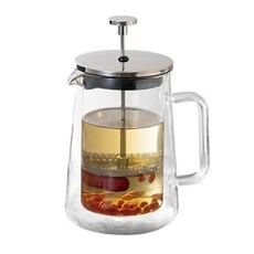 HouseKeeper 妙管家 雙層沖茶器 附壓桿 + 濾網, 600ml, 1個, 單一顏色