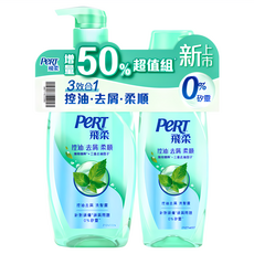 PeRT 飛柔 控油去屑洗髮露組 600g+400g 1kg 家庭號超值組, 1件