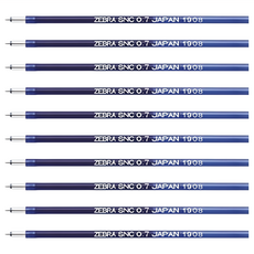 ZEBRA BLEN防震舒寫原子筆筆芯 RNC7-BL 0.7 藍色, 10支