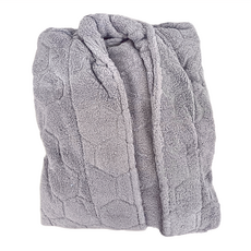 LIFE 來福牌 時煙墨色浴袍 - 83%棉 台灣製, 石墨烯灰色, 1條