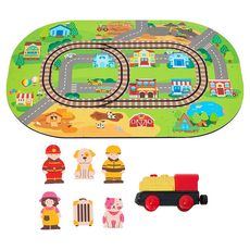 KiKimmy 火車軌道拼圖墊13件組, H1159, 1組, 13pieces