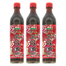順發油品 冷壓黑麻油 100%, 520ml, 3瓶
