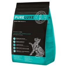 PURELUXE 純華 幼貓 天然無穀 乾糧, 雞肉 + 鷹嘴豆 + 鮭魚, 4.98kg, 1袋