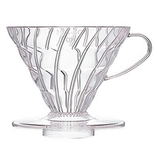 HARIO 好璃奧 V60 02樹脂濾杯, 1個, VDR-02-T 透明 122 x 125 x 110mm, 1~4杯