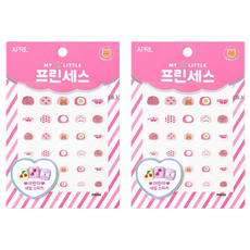 APRIL 兒童美甲貼片, MY LITTLE Princess, P015K 熊與兔, 2包