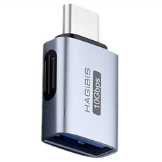 HAGiBiS 海備思 鋁合金Type-C轉USB母頭轉接頭 10Gbps傳輸, TUA02, 1個
