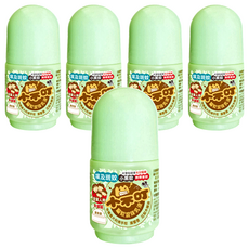 小不叮 草本驅蚊滾珠乳 升級版, 有機佛手柑精油, 驅蚊埃及斑蚊, 熱帶家蚊, 小黑蚊, 全家適用, 30ml, 5個