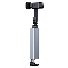 鋁合金迷你旅行自拍桿夾式 360° 旋轉 摺疊便攜 30mm夾距 安卓蘋果適用, BD-345-B-GY, 深空灰, 1個
