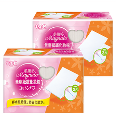 Maynalo 美娜多 無塵紙纖化妝棉 釋水性佳 點斷撕取線, 180入, 2組