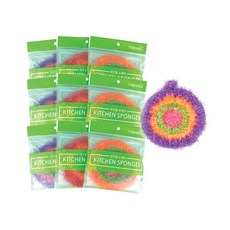 Thewell 圓形壓克力纖維菜瓜布 1組, 10個