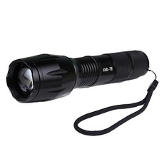 T6手電筒 XML-T6 5段強光 可伸縮 360度旋轉變焦, 1個