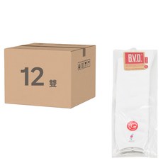B.V.D. 學生中統襪 B216, 白色, 22-25cm