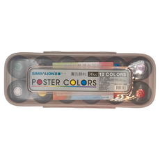 SIMBALION 雄獅 廣告顏料, 12色, 30cc