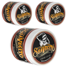 Suavecito Firme Clay 強力無光髮泥, 113g, 3罐