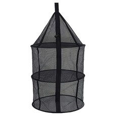 亨睿 多功能曬網 變形網+彈簧鋼圈 三層收納, 黑色, 1個